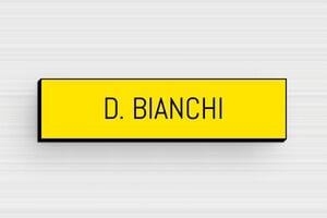 Targhette citofono in PVC - PVC - undefined - jaune-noir - glue - it-targhetta-pvc-001-23-1747279181757