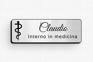 Badge aziendali - Etichetta PVC - Spilla - undefined - gris-brillant-noir - badge - it-tessera-sanitaria-007-3-1747646517176