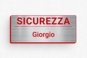 Badge aziendali - Etichetta PVC - Magneti - undefined - acier-rouge - badge - it-tessera-societa-011-3-1747646556691
