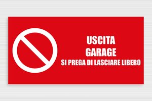 Cartelli di avvertimento - Cartello in PVC 'Uscita Garage' - undefined - rouge-blanc - glue - it-uscita-garage-001-0-1747211212104
