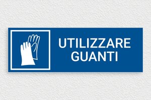 Cartelli di obbligo - Cartello 'Guanti per la manipolazione dei materiali richiesti' - undefined - bleu-blanc - glue - it-utilizzare-guanti-segnale-obbligatorio-010-3-1747211041487