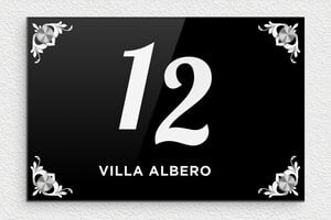 Numeri civici moderni  - Plexiglass - undefined - noir-blanc - screws-caps - it-villa-cartello-008-1-1747212885944