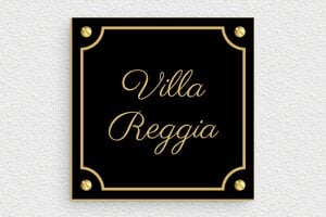 Targhe per casa personalizzate - PVC - undefined - noir-or - screws - it-villa-cartello-021-1-1747212932257