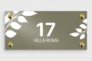 Numeri civici moderni  - Alluminio - undefined - taupe - screws-caps - it-villa-cartello-025-1-1747212897678