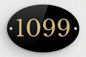 Numeri civici moderni  - Plexiglass - undefined - noir-or - screws - it-villa-cartello-048-2-1747212952604