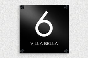 Targhette per cancello - Alluminio - undefined - noir - screws-caps - it-villa-italiana-009-1-1747297268461