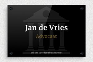 Bedrijfsnaamborden Advocaat - Bedrukt plexiglas - custom - screws-spacer - nl-nl-advocaat-007-4-1756723690008 Bedrijfsnaamborden Advocaat - Bedrukt plexiglas - custom - screws-spacer - nl-nl-advocaat-007-4-1756723690008