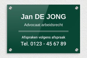 Bedrijfsnaamborden Advocaat - Gegraveerd plexiglas - vert-blanc - screws-caps - nl-nl-advocaat-bord-001-5-1756723658293 Bedrijfsnaamborden Advocaat - Gegraveerd plexiglas - vert-blanc - screws-caps - nl-nl-advocaat-bord-001-5-1756723658293