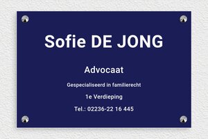 Bedrijfsnaamborden Advocaat - Gegraveerd PVC - bleu-marine-blanc - screws-caps - nl-nl-advocaat-kind-003-5-1756723635488 Bedrijfsnaamborden Advocaat - Gegraveerd PVC - bleu-marine-blanc - screws-caps - nl-nl-advocaat-kind-003-5-1756723635488