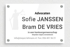 Bedrijfsnaamborden Advocaat - Bedrukt plexiglas - custom - screws-spacer - nl-nl-advocaat-recht-005-4-1756723682387 Bedrijfsnaamborden Advocaat - Bedrukt plexiglas - custom - screws-spacer - nl-nl-advocaat-recht-005-4-1756723682387