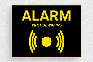 Camerabewaking borden - Alarmbord onder videobewaking - noir-jaune - glue - nl-nl-alarm-bord-005-1-1756796197853