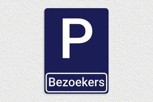 Gebodsborden - Bezoekersparkeerplaatsbord - bleu-marine-blanc - none - nl-nl-bezoekers-parkeren-001-3-1756723341827