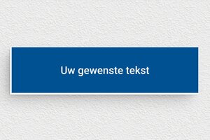 Plaat op Kleur - Gegraveerd PVC - bleu-blanc - none - nl-nl-blauwe-kleur-bord-001-1-1756802038635