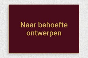Plaat op Kleur - Gegraveerd PVC - bordeau-or - none - nl-nl-bordeaux-kleur-bord-003-3-1756802140014