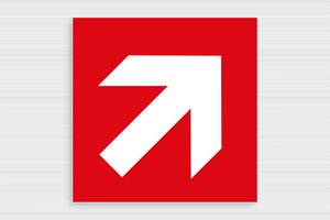 Pijlvormige Plaat - Gegraveerd PVC - rouge-blanc - glue - nl-nl-brandbeveiligingsbord-002-5-1756801044270