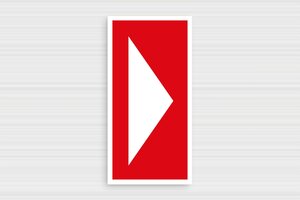 Pijlvormige Plaat - Gegraveerd PVC - rouge-blanc - glue - nl-nl-brandbeveiligingsbord-004-5-1756801052142