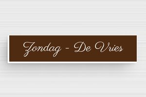 Naamplaat voor brievenbus - Gegraveerd PVC - brun-blanc - magnetic - nl-nl-brievenbus-bord-002-1-1756801088247