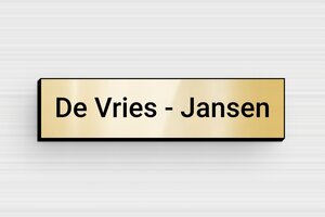 Naamplaat deurbel - Gegraveerd PVC - or-brillant-noir - glue - nl-nl-brievenbus-bordje-008-4-1756780276381