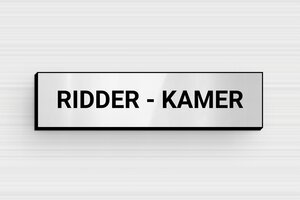 Naamplaat deurbel - Gegraveerd PVC - gris-brillant-noir - glue - nl-nl-brievenbus-bordje-020-0-1756724287837