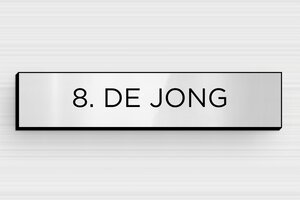 Naamplaat deurbel - Gegraveerd PVC - gris-brillant-noir - glue - nl-nl-brievenbus-bordje-pvc-011-3-1756804058499