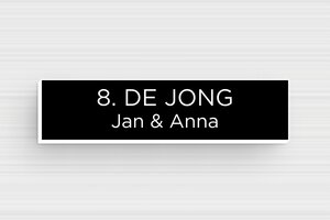 PVC naamplaat voor brievenbus - Gegraveerd PVC - noir-blanc - glue - nl-nl-brievenbus-bordje-pvc-011-30-1756804264380