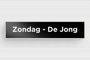 Aluminium Naamplaat deurbel - Bedrukt aluminium  - noir-blanc - magnetic - nl-nl-brievenbus-plaat-alu-001-2-1756809911923