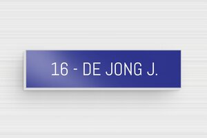 Aluminium Naamplaat deurbel - Bedrukt aluminium  - bleu-blanc - glue - nl-nl-brievenbus-plaat-alu-001-4-1756810108000