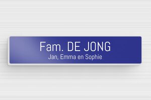 Aluminium Naamplaat deurbel - Bedrukt aluminium  - bleu-blanc - glue - nl-nl-brievenbus-plaat-alu-015-14-1756810121910