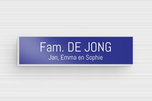 Aluminium Naamplaat deurbel - Bedrukt aluminium  - bleu-blanc - none - nl-nl-brievenbus-plaat-alu-015-15-1756810126286