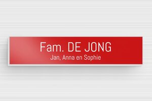 Aluminium Naamplaat deurbel - Bedrukt aluminium  - rouge-blanc - glue - nl-nl-brievenbus-plaat-alu-015-18-1756810243398