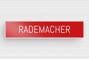 Aluminium Naamplaat deurbel - Bedrukt aluminium  - rouge-blanc - glue - nl-nl-brievenbus-plaat-alu-015-20-1756810249834