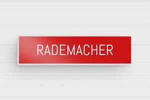 Aluminium Naamplaat deurbel - Bedrukt aluminium  - rouge-blanc - glue - nl-nl-brievenbus-plaat-alu-015-21-1756810254447