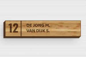 Houten Naamplaat deurbel - Gegraveerd hout - chene - glue - nl-nl-brievenbus-plaat-hout-002-4-1756803018777