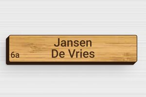 Houten naamplaat voor brievenbus - Gegraveerd hout - bambou - magnetic - nl-nl-brievenbus-plaat-hout-003-4-1756803040284
