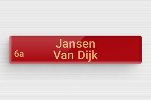 Plexiglas Naamplaat deurbel - Gegraveerd plexiglas - rouge-or - magnetic - nl-nl-brievenbus-plaat-plexiglas-003-4-1756803101748