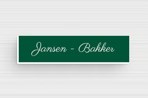 Naamplaat deurbel - Gegraveerd PVC - vert-sapin-blanc - glue - nl-nl-brievenbus-plaatje-002-0-1756724263101