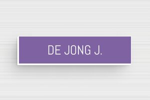 Naamplaat voor brievenbus - Gegraveerd PVC - mauve-blanc - glue - nl-nl-brievenbus-plaatje-015-1-1756801083446