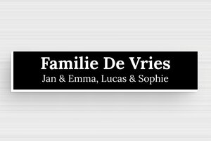 Naamplaat deurbel - Gegraveerd PVC - noir-blanc - glue - nl-nl-brievenbus-plaatje-017-0-1756724246213