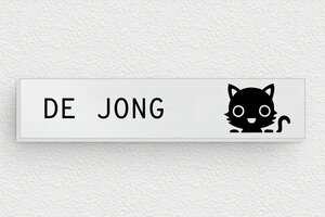 Aluminium Naamplaat deurbel - Bedrukt aluminium  - brosse-noir - none - nl-nl-brievenbus-plaatje-alu-002-2-1756809651152