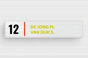 Aluminium Naamplaat deurbel - Bedrukt aluminium  - brosse-noir - glue - nl-nl-brievenbus-plaatje-alu-002-4-1756809657162