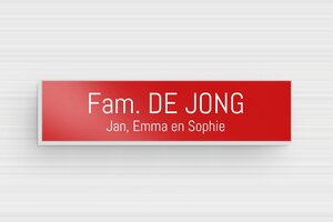 Aluminium Naamplaat deurbel - Bedrukt aluminium  - rouge-blanc - none - nl-nl-brievenbus-plaatje-alu-015-19-1756810246608