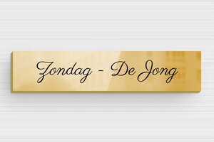 Naamplaat deurbel - Bedrukte messing - poli-noir - magnetic - nl-nl-brievenbus-plaatje-messing-001-5-1756808444204