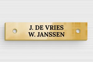 Messing naamplaat voor brievenbus - Bedrukte messing - poli-noir - holes-only - nl-nl-brievenbus-plaatje-messing-002-5-1756808461856 Messing naamplaat voor brievenbus - Bedrukte messing - poli-noir - holes-only - nl-nl-brievenbus-plaatje-messing-002-5-1756808461856