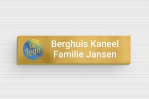 Messing Naamplaat deurbel  - Bedrukte messing - brut-noir - glue - nl-nl-brievenbus-plaatje-messing-003-1-1756808718462