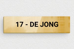 Messing Naamplaat deurbel  - Bedrukte messing - poli-noir - glue - nl-nl-brievenbus-plaatje-messing-004-3-1756808484685