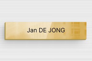 Messing Naamplaat deurbel  - Bedrukte messing - poli-noir - none - nl-nl-brievenbus-plaatje-messing-008-4-1756808607289