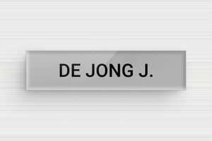 Plexiglas Naamplaat deurbel - Gegraveerd plexiglas - gris-noir - glue - nl-nl-brievenbus-plaatje-plexiglas-001-4-1756803068700