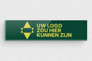 Plexiglas Naamplaat deurbel - Gegraveerd plexiglas - vert-jaune - glue - nl-nl-brievenbus-plaatje-plexiglas-005-3-1756803129907