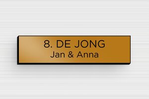 PVC naamplaat voor brievenbus - Gegraveerd PVC - or-noir - glue - nl-nl-brievenbus-plaatje-pvc-011-26-1756804253969