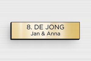 PVC naamplaat voor brievenbus - Gegraveerd PVC - or-brillant-noir - glue - nl-nl-brievenbus-plaatje-pvc-011-38-1756804289827